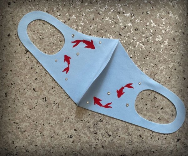 画像3: 金魚 〜KINGYO〜 マスク  スワロフスキー®︎クリスタル (3)