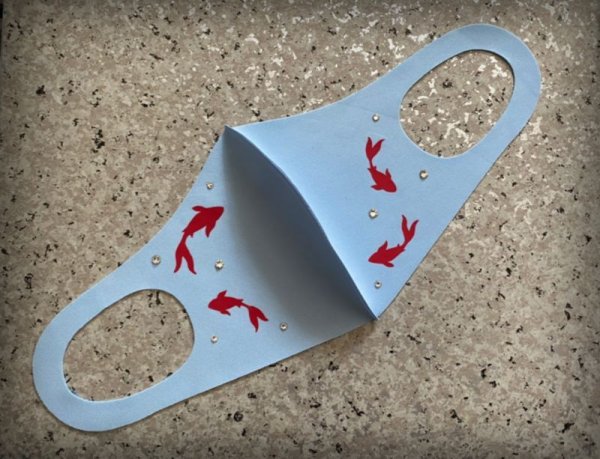 画像5: 金魚 〜KINGYO〜 マスク  スワロフスキー®︎クリスタル (5)