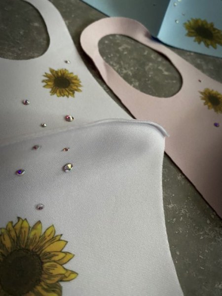 画像15: ひまわり デコマスク スワロフスキー®︎クリスタル (15)