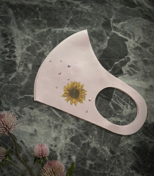 画像5: ひまわり デコマスク スワロフスキー®︎クリスタル (5)
