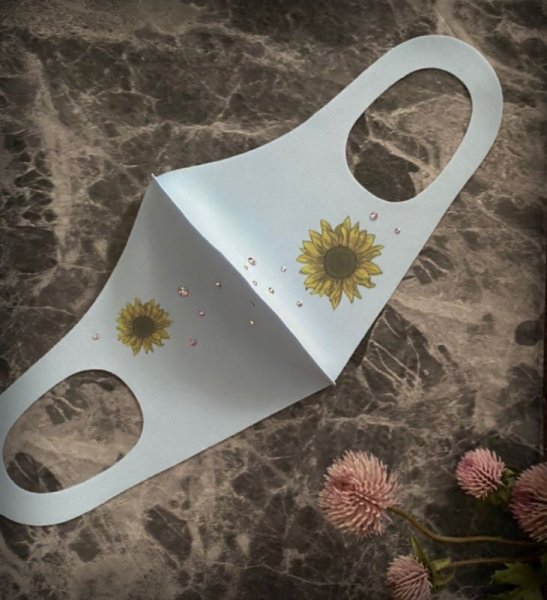 画像11: ひまわり デコマスク スワロフスキー®︎クリスタル (11)