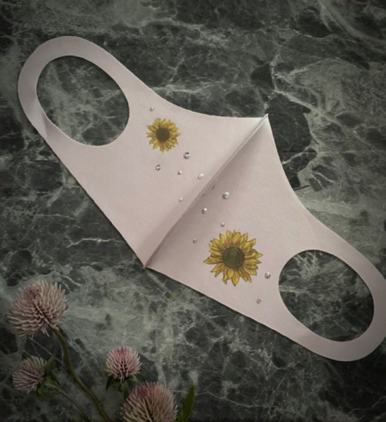 画像3: ひまわり デコマスク スワロフスキー®︎クリスタル (3)