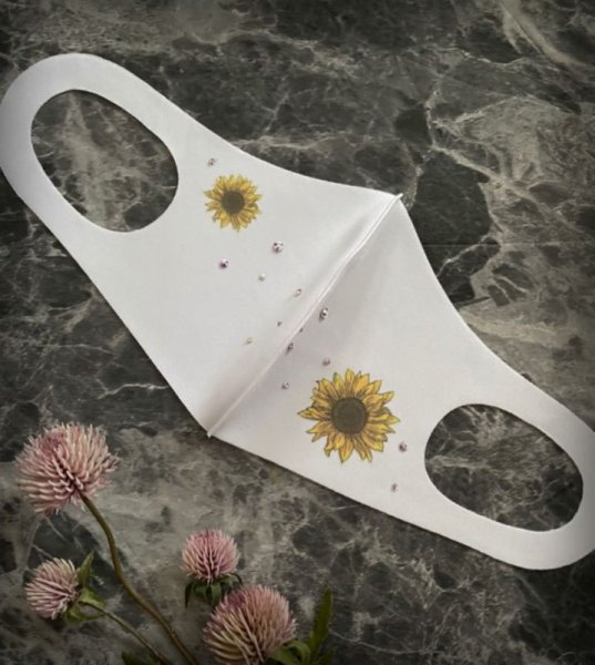 画像6: ひまわり デコマスク スワロフスキー®︎クリスタル (6)