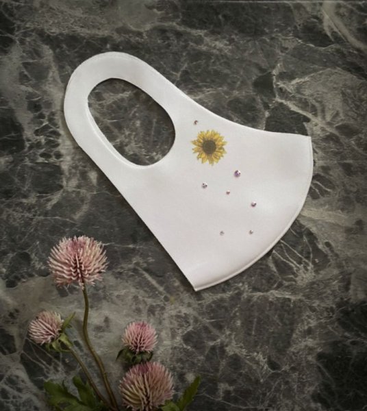 画像9: ひまわり デコマスク スワロフスキー®︎クリスタル (9)