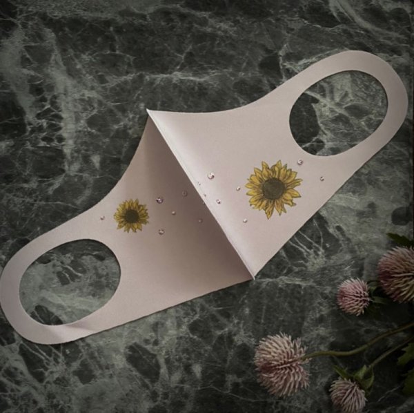 画像4: ひまわり デコマスク スワロフスキー®︎クリスタル (4)