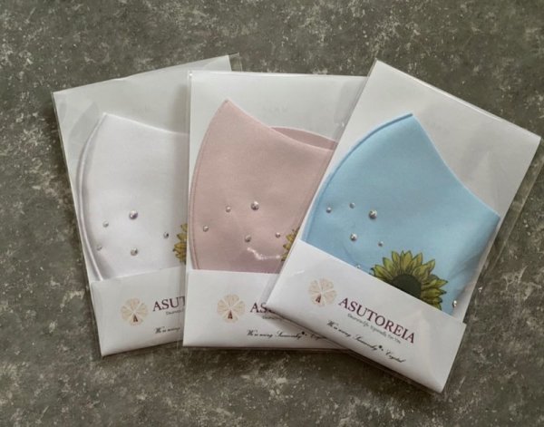 画像14: ひまわり デコマスク スワロフスキー®︎クリスタル (14)