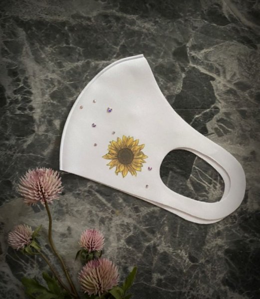 画像8: ひまわり デコマスク スワロフスキー®︎クリスタル (8)