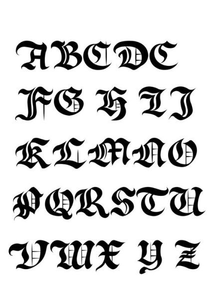 画像6: イニシャルマスク (フォント=ブラックレター) ブラック (6)