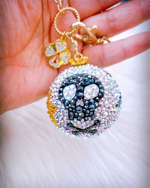 画像3: スカル&スター クリスタルボール スワロフスキー®︎クリスタル  60mm (3)