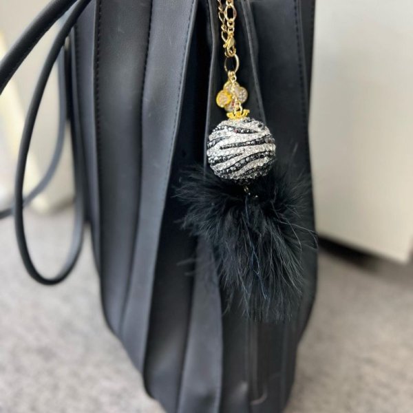 画像6: クリスタルボール ゼブラファー付き 40mm (6)