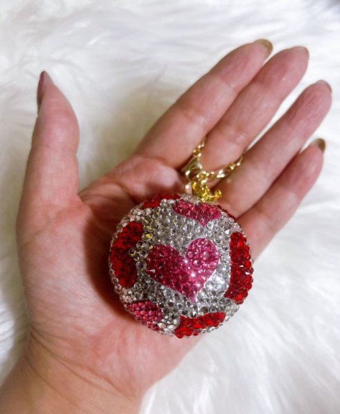 画像4: クリスタルボール ハート 60mm   スワロフスキー®︎クリスタル (4)