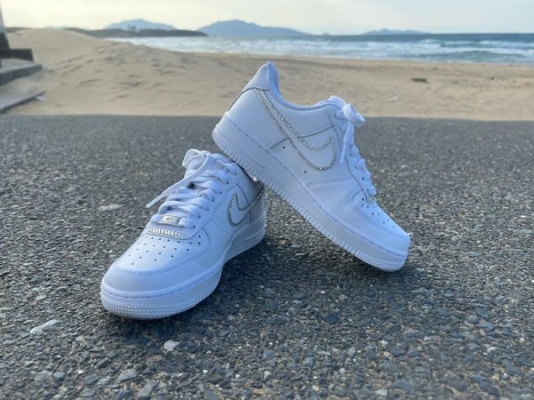 画像4: NIKE Air Force 1 ナイキエアフォース1 デコ ロゴフチのみ (シューズお持ち込み) (4)