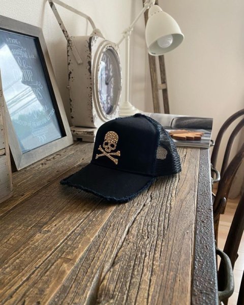 画像6: スカルキャップ ブラック クリスタルゴールデンシャドウ (6)