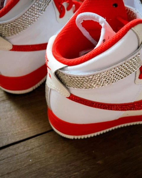 画像5: NIKEエアフォース1 ハイカット  シューズお持ち込み ガラスストーン (5)