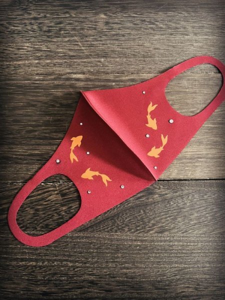 画像2: 金魚 〜KINGYO〜 マスク  スワロフスキー®︎クリスタル (2)