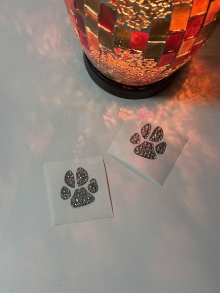 画像7: デコシール 肉球、手形、足型 3cm〜   スワロフスキー®︎・クリスタル使用 (7)