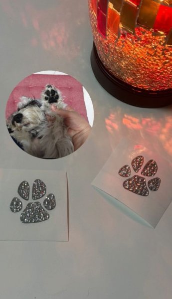 画像3: デコシール 肉球、手形、足型 3cm〜   スワロフスキー®︎・クリスタル使用 (3)